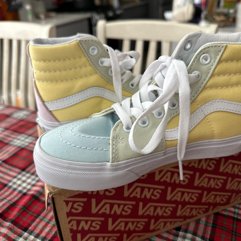 Vans kids pastel high tops size 1